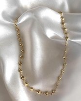 Stardust - 14K Heart Chain ketting in Goud