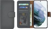 Samsung Galaxy S21 Plus hoesje - Bookcase - Samsung S21 Plus Hoesje Book Case Wallet Echt Leder Croco Rood Cover