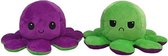Omkeerbare Knuffel Octopus 'Paars en Groen' (92056)