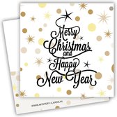 Mystery Card Merry Christmas and Happy New Year - Kaart met geheime boodschap