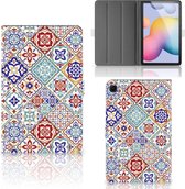 Tablet Hoesje Samsung Galaxy Tab S6 Lite | Tab S6 Lite 2022 Cover met Standaard Tegels Kleur