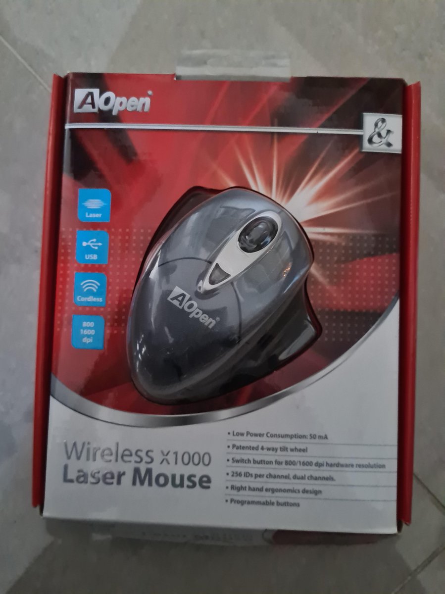 Aopen wireless x1000 Laser muis Draadloos