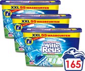 Witte Reus Duo-Caps Wasmiddel capsules - 165 stuks - Voordeelverpakking - 3x 55 wasbeurten