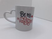 Valentijn Mok met hartvormig oor en tekst 'Be my Valentine'