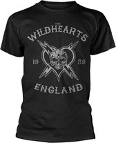 The Wildhearts Heren Tshirt -L- England 1989 Zwart