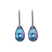 Semyco® Oorbellen dames zilver hangers Swarovski Crystal Drip - Crystal Blauw Paars - Exclusieve oorbellen 1 paar in luxe geschenkverpakking - Cadeau inspiratie - Moeder cadeau - Cadeau vrouw