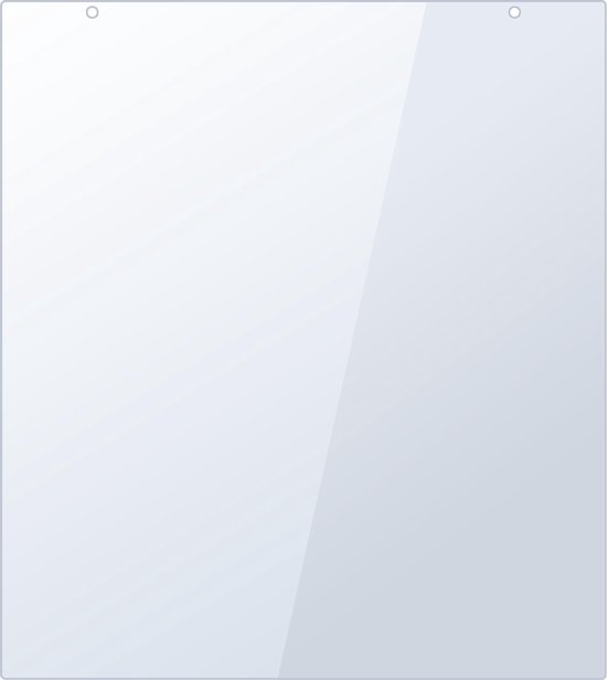 Spatscherm Plexiglas *HANGEND* 66 x 74 cm | Plexiglas scherm | Stembureauscherm | Spatscherm Kantoor | Kuchscherm | Baliescherm | Kassascherm | Coronascherm | Coronavirus | Spuugscherm