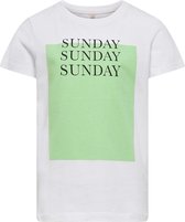 Kids Only t-shirt meisjes - groen - KONweekday - maat 110/116