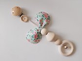 wagenhanger - Just Cute - wagenaccessoire - mint - bloem - meisje - rodney