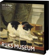 Kaartenmapje met env, vierkant: Cats & Dogs, Collection Rijksmuseum