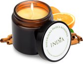 India Cosmetics sojakaars met hennepolie – 100% natuurlijk, geweldig voor lichaamsmassage – heerlijke geur Kaneel & Sinaasappel