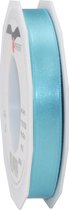 1x Luxe Hobby/decoratie turquoise satijnen sierlinten 1,5 cm/15 mm x 25 meter- Luxe kwaliteit - Cadeaulint satijnlint/ribbon