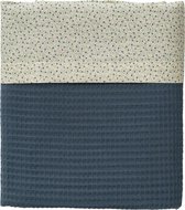 Cottonbaby Wieglaken bloemetjesprint vintage zand/blauw