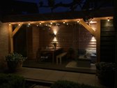 Complete prikkabel set 10 meter inclusief 10 witte LED kogellampen - 1W extra warm wit (2000K) met witte kap