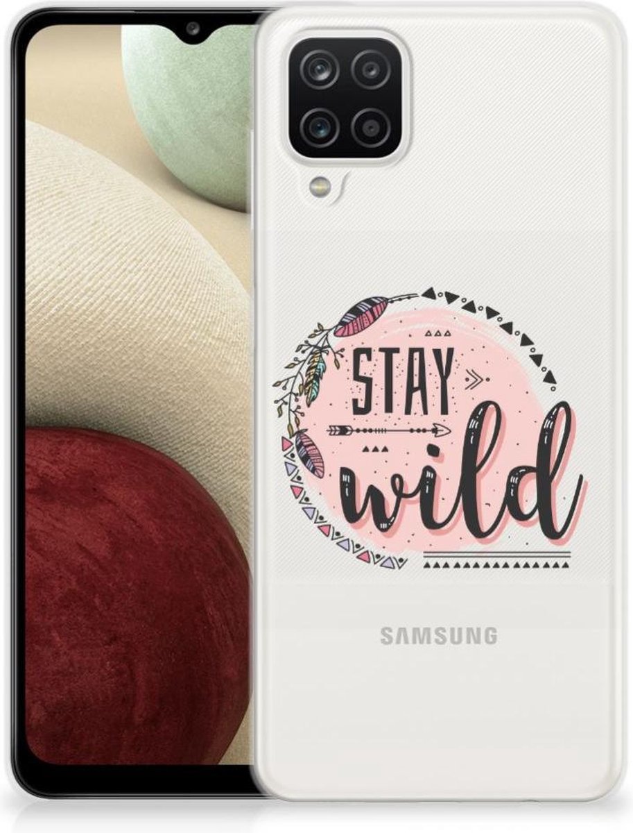 Samsung Galaxy A12 Telefoonhoesje met Naam Boho Stay Wild