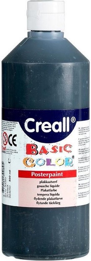 Creall plakkaatverf Basic Color 500ml - Zwart