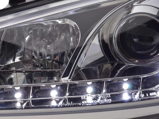 Daylight koplamp LED DRL blik Ford Fiesta soort MK6 03-07 chroom - PK Automotive