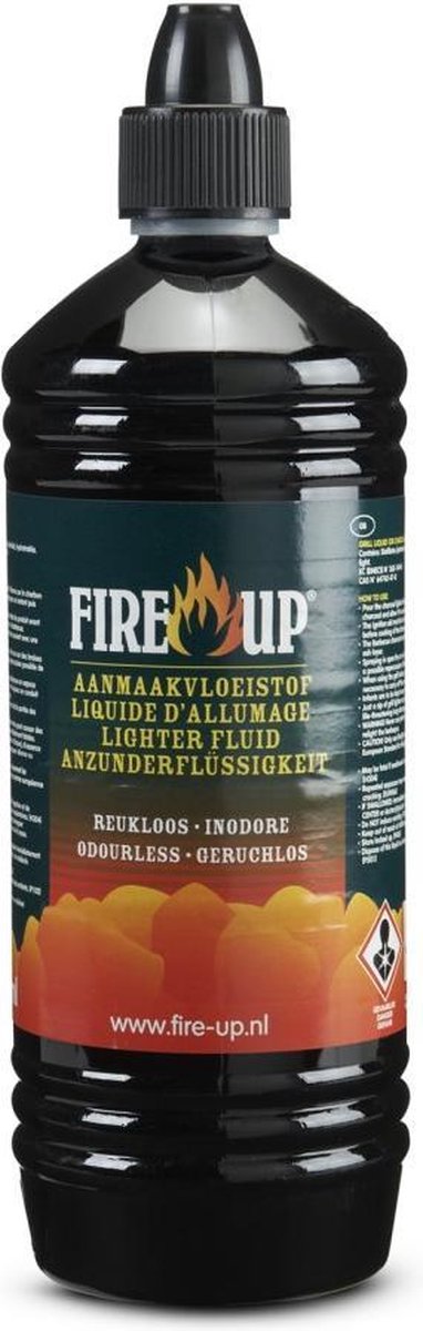 Fire-Up Aanmaakvloeistof voor Barbecue en Kachel 1 liter – Voordeelbundel 2 stuks