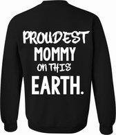 Sweater dames-zwart-voor mama-proudest mommy on this earth-Maat Xl