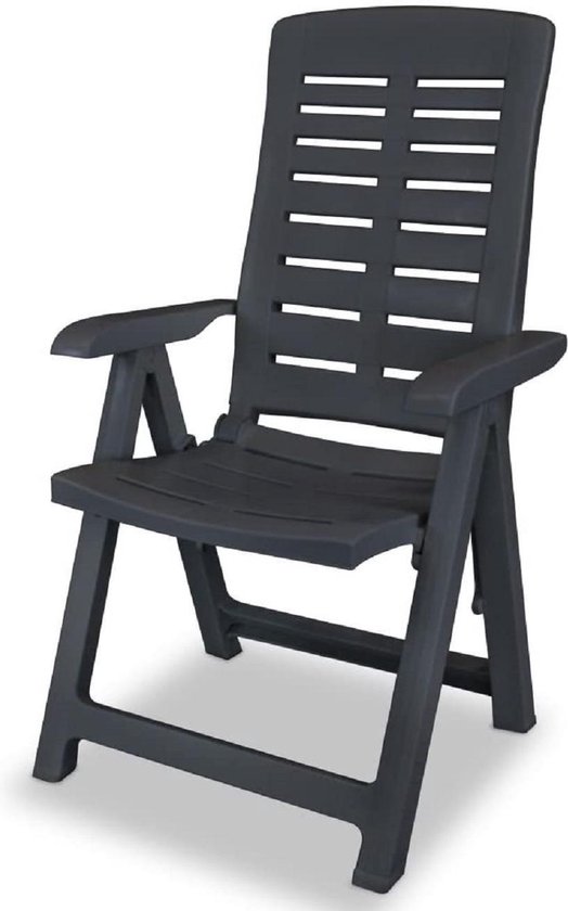 MaxxGarden Tuinstoel – verstelbare stoel met armleuningen – zwart