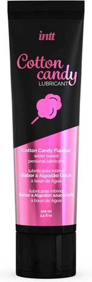 INTT - Cotton Candy Waterbasis Glijmiddel - Waterbasis - Vrouwen - Mannen - Smaak - Condooms - Massage - Olie - Condooms - Pjur - Anaal - Siliconen - Erotische - Easyglide