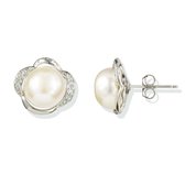 PROUD PEARLS® Clous d'oreilles en argent avec perles et oxydes de zirconium