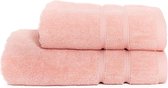 I2T Handdoeken 60x110 cm - Set van 3 - Zero Twist - Zalm roze - 600 gr/m²