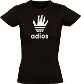 Adios dames t-shirt | dag | zwaai | spanje | spaans | mexico | laters | kado | Zwart