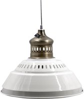 Industriële Hanglamp - Vintage Lamp - Vintage Hanglamp - Vintage - Hanglamp - Lamp - Industrieel - Sfeer - Interieur - Sfeerlamp - Lampen - Sfeerlampen - Hanglampen - Sfeerlamp - Metaal - Wit - 40 cm breed