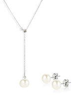 PROUD PEARLS® Set de collier et boucles d'oreilles en argent avec perles