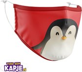 Pinguïn uppie mondkapje | pinguïn | Kerstkapje - Kerst mondkapjes | wasbaar | neusbeugel | verstelbaar | mondmasker | gezichtsmasker | herbruikbaar