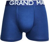 Heren boxershorts 3 pack Grandman effen witte letters in band donker blauw XXL
