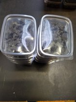 Pens mini botjes training snoep Minibones - Zachte snoepjes - Hondensnoepjes - Traktatie voor puppy 140gr x 10 in potjes van de snackmeester