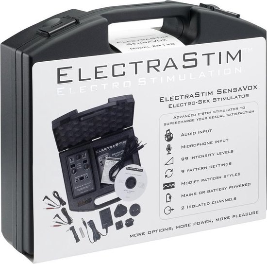 ElectraStim Sensavox - Electric Stim Device - black,grey - Discreet verpakt en bezorgd
