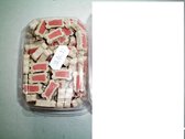 Zalm mini botjes training snoep Minibones - Zachte snoepjes - Hondensnoepjes - Traktatie voor puppy 140gr x 10 in potjes van de snackmeester