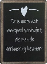 Tekstbord-(wens)kaart hout Herinnering...