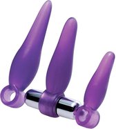 Fanny Fiddlers 3 Piece Finger Rimmer Set + Vibrating Bullet - Bullets & Mini Vibrators - purple - Discreet verpakt en bezorgd