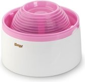 Ebi pet - Drinkfontein - 20 x 14 cm - Roze/wit - 1.5L