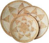 Nusa Originals - Handgemaakte Rotan Schalen (XL set van 3 - wit)