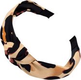 MINIIYOU® Dames haarband - diadeem met knoop luipaard print| Haarband volwassenen - vrouwen - dames - tieners - meiden
