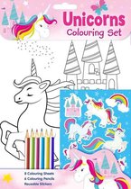 Tekenset ''Unicorn'' | Eenhoorn Kleurplaten kleurpotloden en stickers | Tekenen voor meisjes | Kleurboek meisjes | Speelgoed voor meisjes |Knutselen meisjes | Knutselen | Tekenen |