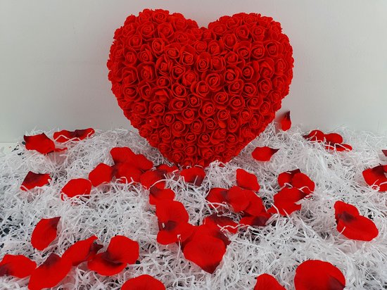 Romantische Valentijn Rozenblaadjes Rood Wijnrood 500 Stuks Stof Blaadjes  Kunst Rozen | bol.com
