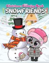 Christmas coloring book snowfriends