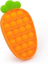 Fidget Toy Pop it - Oranje wortel - Stress Verlagend - Fidget Popper - Fidget Speelgoed - Fidget Toys Pop it Tiktok - Fidget Pad