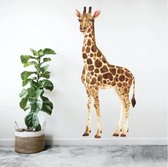 Stickerkamer Muursticker giraffe jungle kinderkamer | jungle dieren | wanddecoratie 75x34 cm