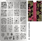Moyra Nail Art Stamping Plate 63 - Baroque Garden