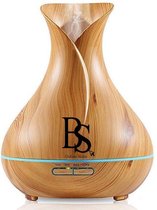 BS Online Store Aroma Diffuser Houtskleur Tulp model  voor aromatherapie/ eco-vriendelijke geurverspreider 400ml