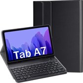 Ntech Bluetooth QWERTY Toetsenbordhoes - Geschikt voor Samsung Galaxy Tab A7 10.4 Inch - Zwart