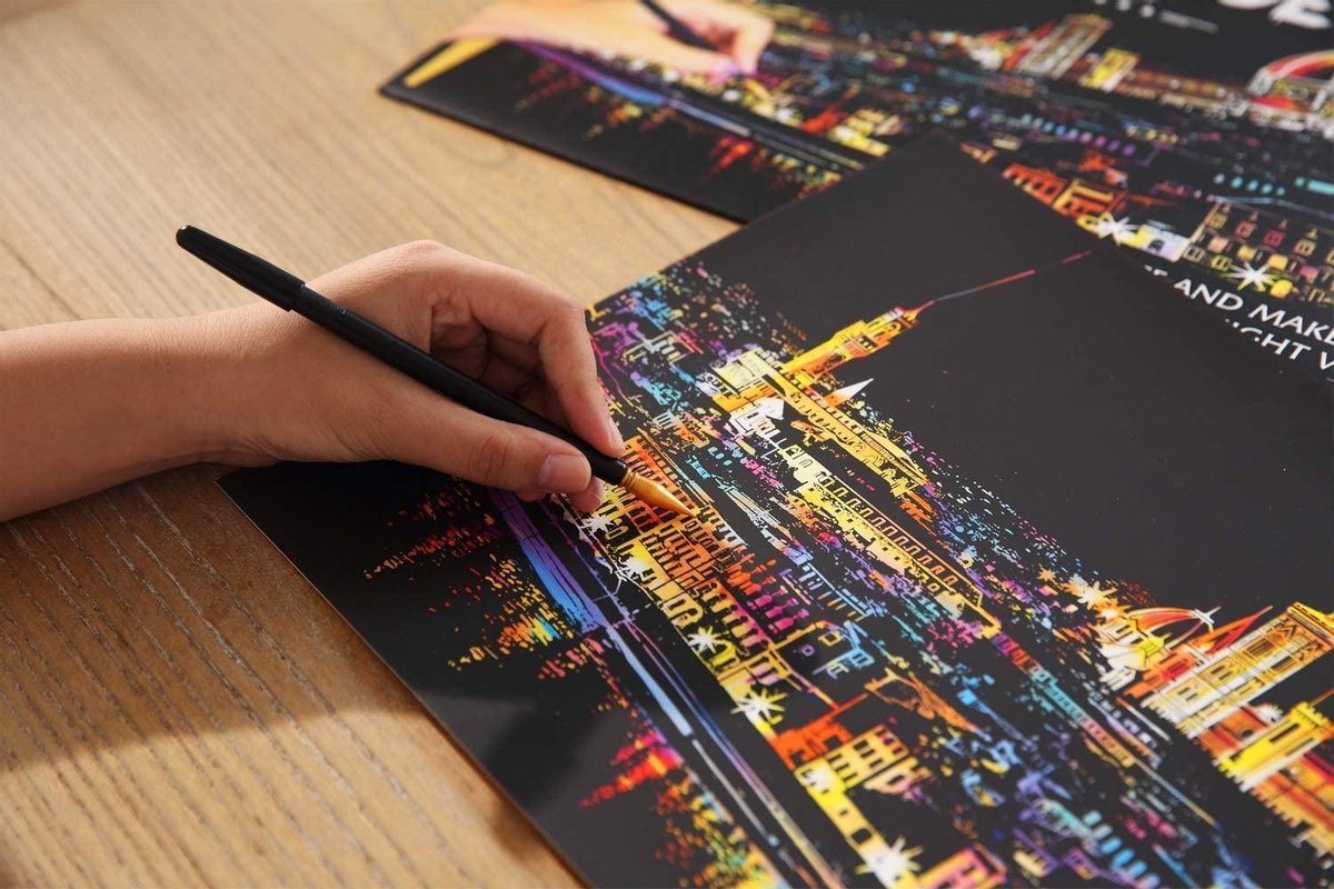 Scratch Art Volwassenen 41 x 28 cm New York Kras tekeningen