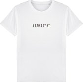 Lesh Get It Tshirt - Wit - Heren - Vrouw - Unisex - Large - 100% Organisch Katoen